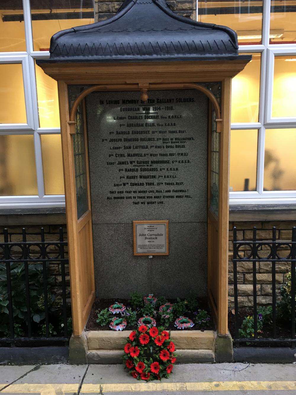 Gaunts Ltd, Springfield War Memorial 